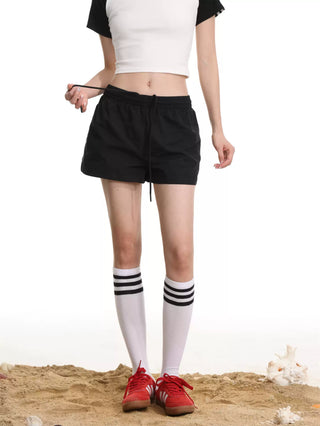 High waist slim sporty shorts