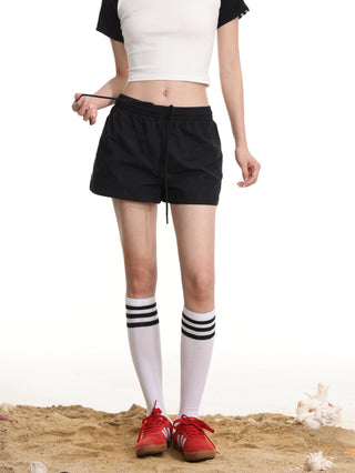 High waist slim sporty shorts