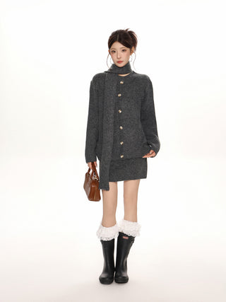 Four-piece knitted suit
