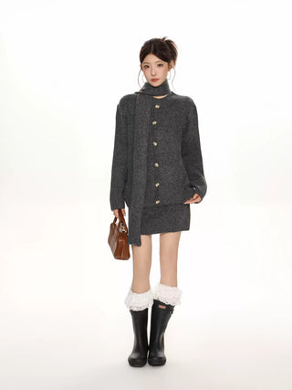 Four-piece knitted suit