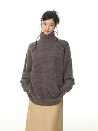 Oversize turtleneck sweater