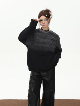 Washed gradient oversize sweatshirt