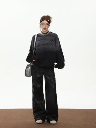 Washed gradient oversize sweatshirt