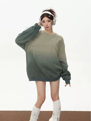 Washed gradient oversize sweatshirt