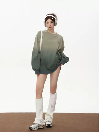 Washed gradient oversize sweatshirt