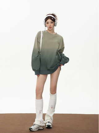 Washed gradient oversize sweatshirt