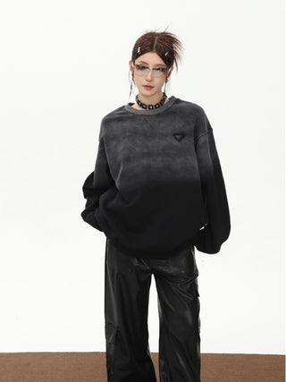 Washed gradient oversize sweatshirt