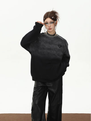 Washed gradient oversize sweatshirt