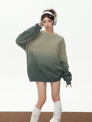Washed gradient oversize sweatshirt