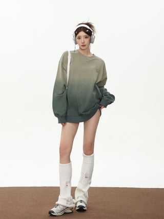 Washed gradient oversize sweatshirt