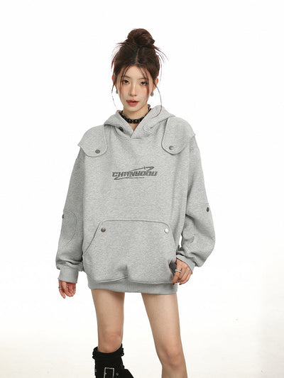 Deconstructed oversized hoodie
