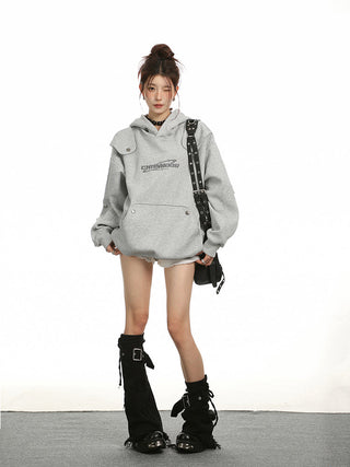 Deconstructed oversized hoodie