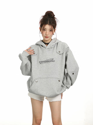 Deconstructed oversized hoodie