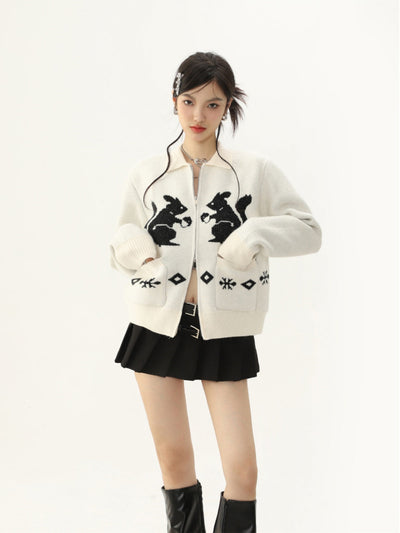 Zip-up lapel jacket