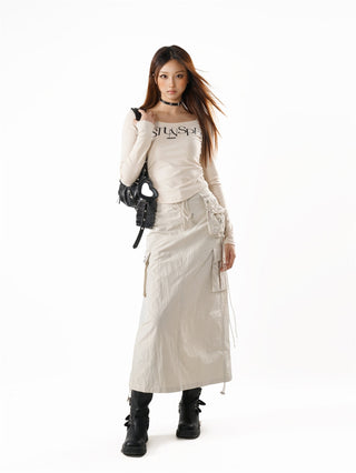 Sporty Work-wear cargo skirt