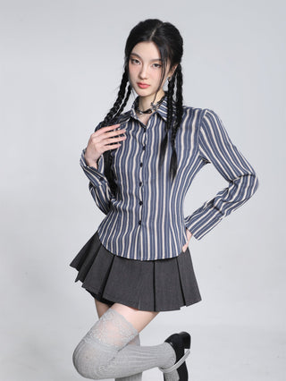 High waist slim a-line short skirt