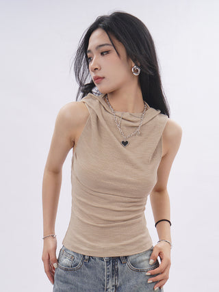 Hooded backless vest