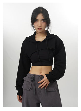 Crop hooded  sweatshirt