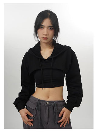 Crop hooded  sweatshirt