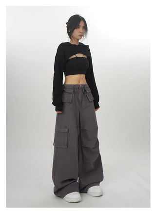 Crop hooded  sweatshirt