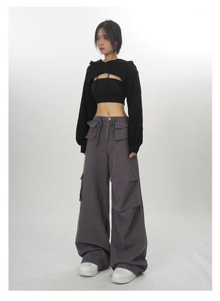 Crop hooded  sweatshirt