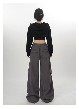 Crop hooded  sweatshirt