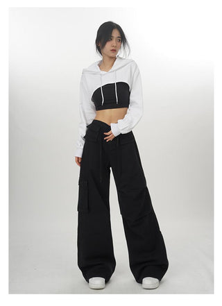 Crop hooded  sweatshirt