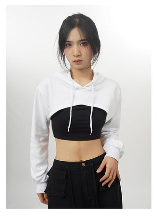 Crop hooded  sweatshirt