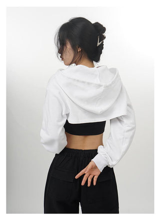 Crop hooded  sweatshirt