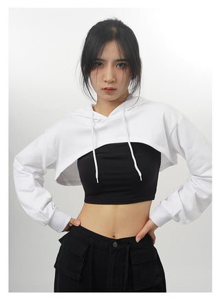 Crop hooded  sweatshirt