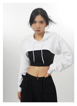 Crop hooded  sweatshirt