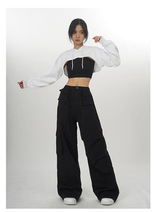 Crop hooded  sweatshirt