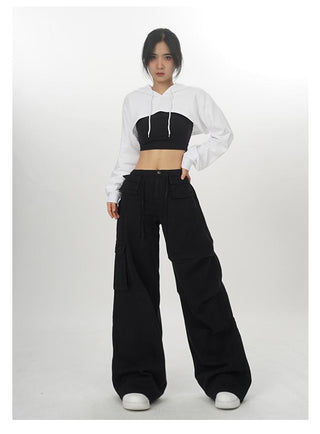 Crop hooded  sweatshirt