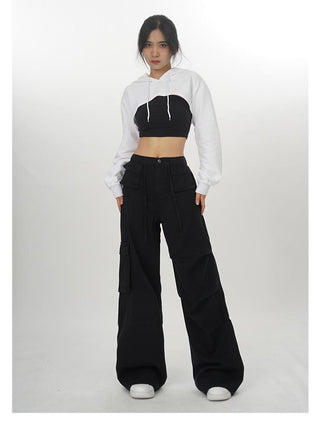 Crop hooded  sweatshirt