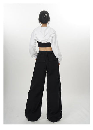 Crop hooded  sweatshirt