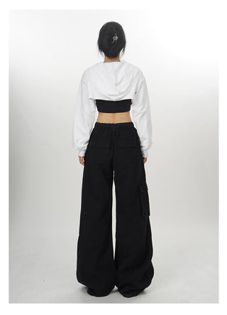 Crop hooded  sweatshirt