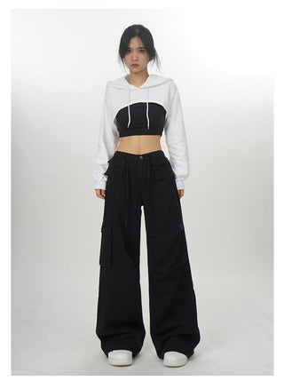 Crop hooded  sweatshirt