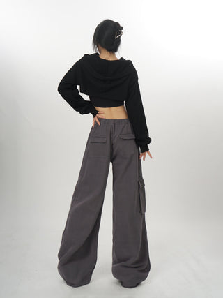 Crop hooded  sweatshirt