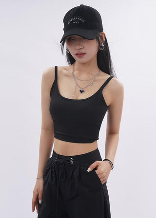 Knotted camisole top with chest pad