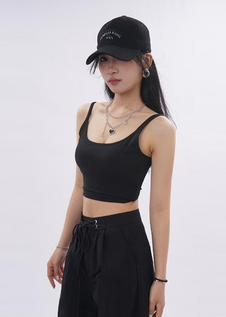 Knotted camisole top with chest pad