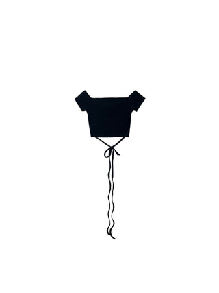 Crop one-shoulder slim top