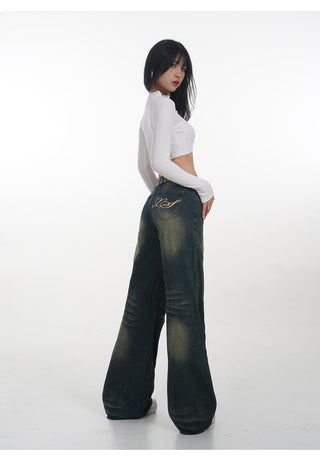 Crop stand collar black long-sleeved T-shirt