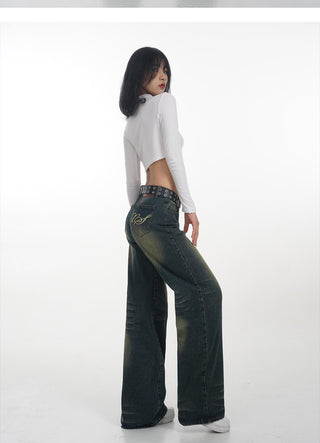 Crop stand collar black long-sleeved T-shirt