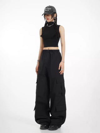 Half turtleneck backless vest