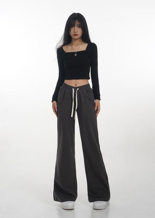 Crop long sleeve T-shirt