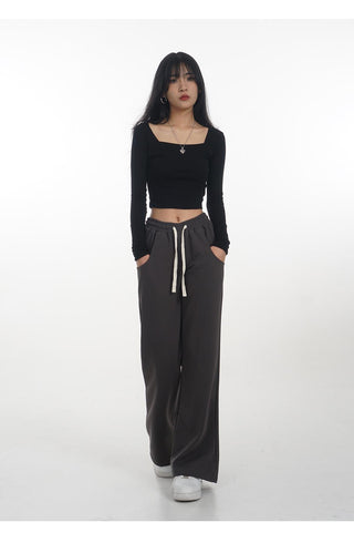 Crop long sleeve T-shirt