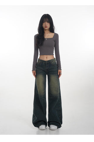 Crop long sleeve T-shirt