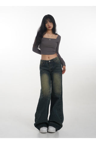 Crop long sleeve T-shirt