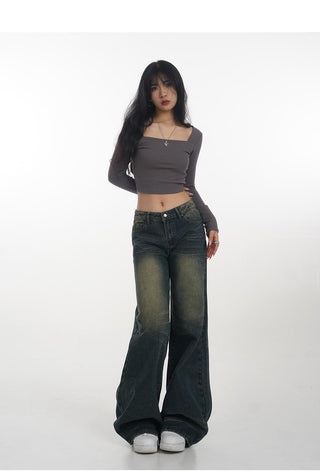 Crop long sleeve T-shirt