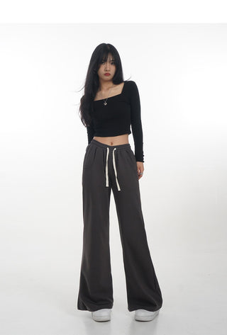 Crop long sleeve T-shirt